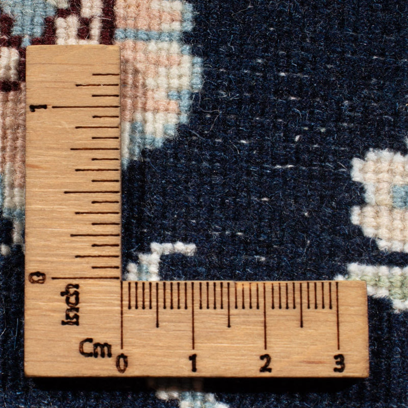 Alfombra de pasillo Alfombra Persa - Nain - Real - 197 x 81 cm - azul oscuro