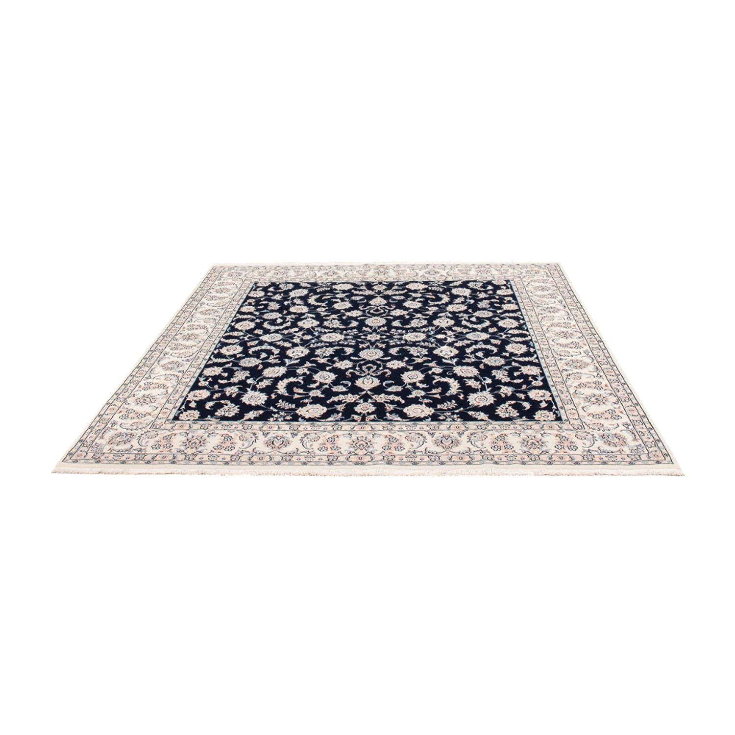 Alfombra persa - Nain cuadrado  - 213 x 200 cm - azul oscuro