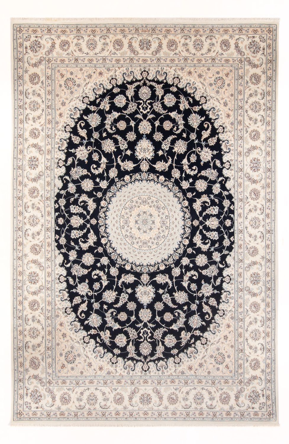 Alfombra Persa - Nain - Prima - 352 x 247 cm - azul oscuro