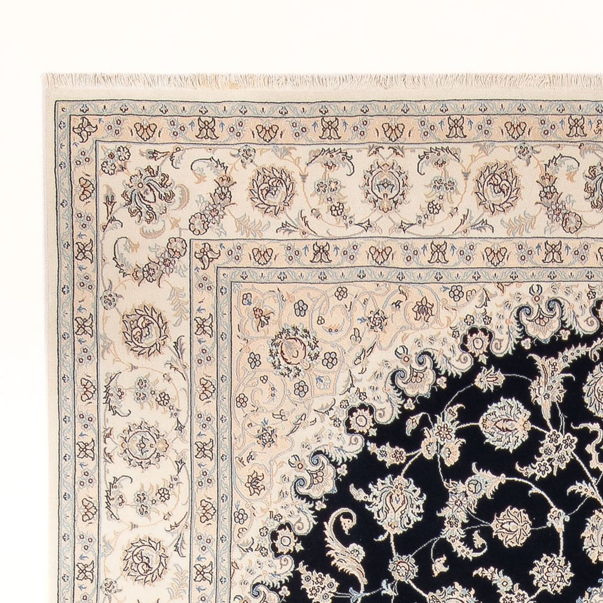 Alfombra Persa - Nain - Prima - 352 x 247 cm - azul oscuro