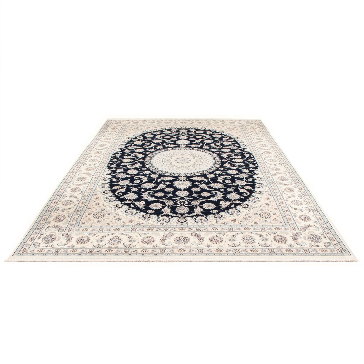 Alfombra Persa - Nain - Prima - 352 x 247 cm - azul oscuro