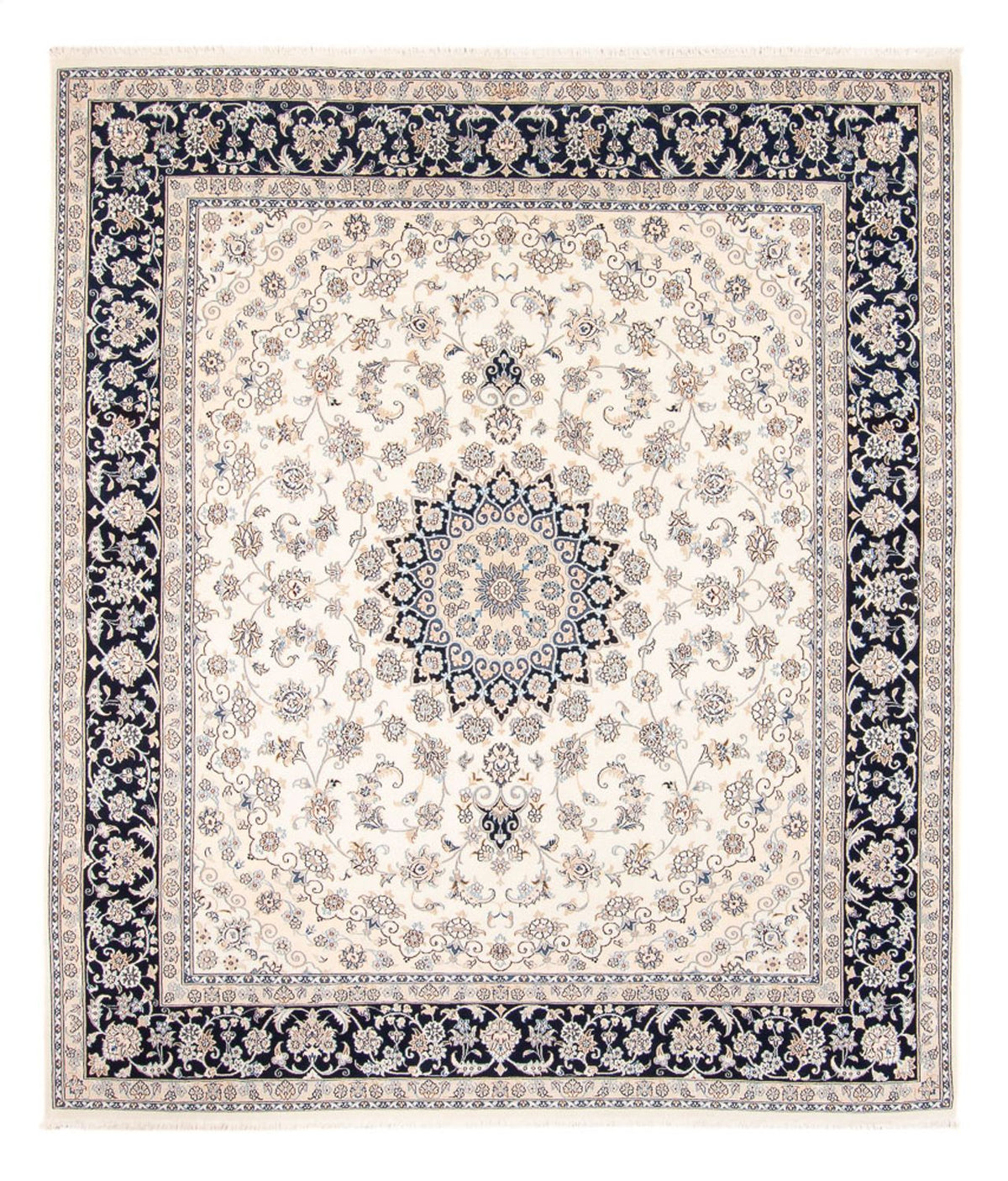 Alfombra persa - Nain - 265 x 225 cm - crema