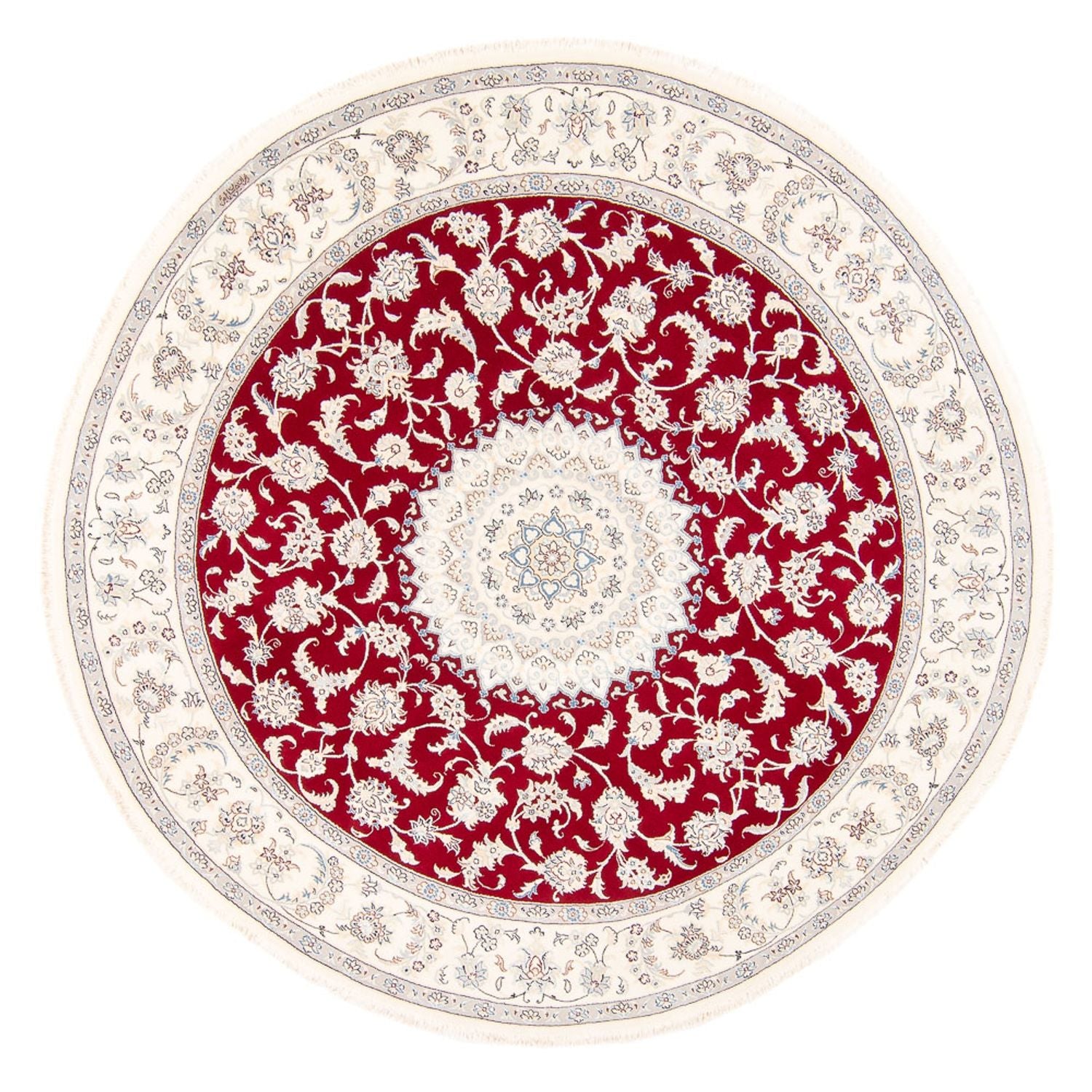 Alfombra persa - Nain redondo  - 200 x 200 cm - rojo