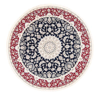 Alfombra persa - Nain redondo  - 200 x 200 cm - azul oscuro