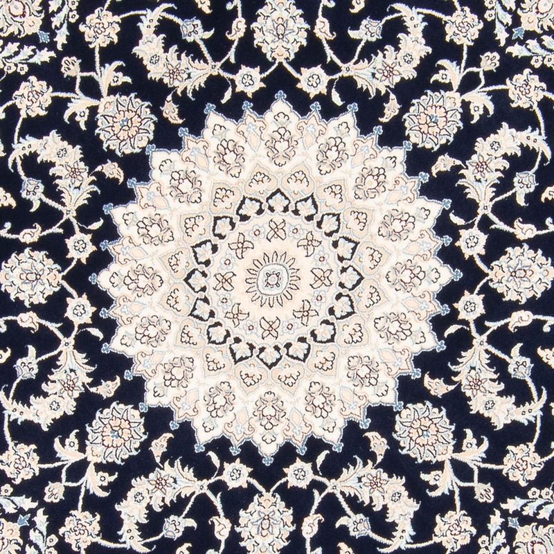 Alfombra persa - Nain redondo  - 200 x 200 cm - azul oscuro