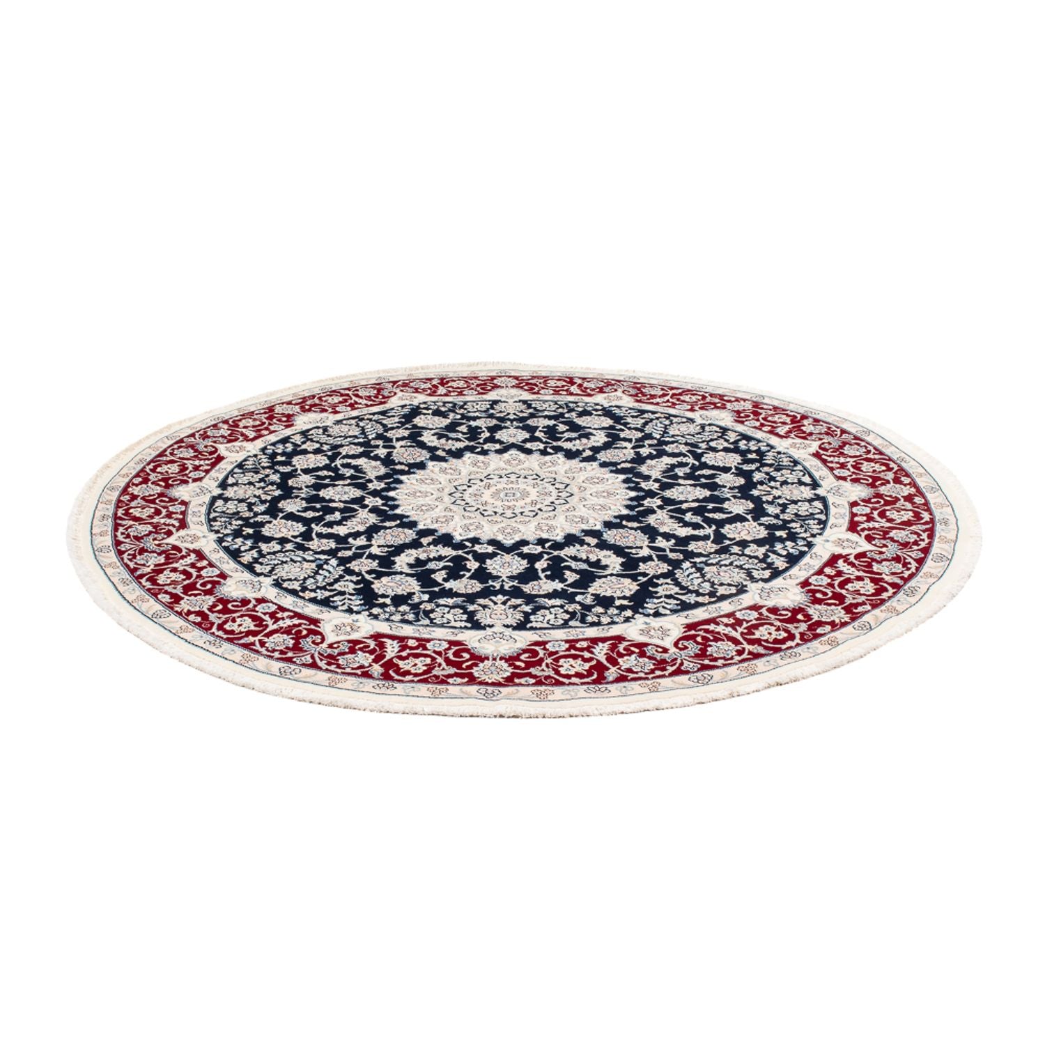 Alfombra persa - Nain redondo  - 200 x 200 cm - azul oscuro
