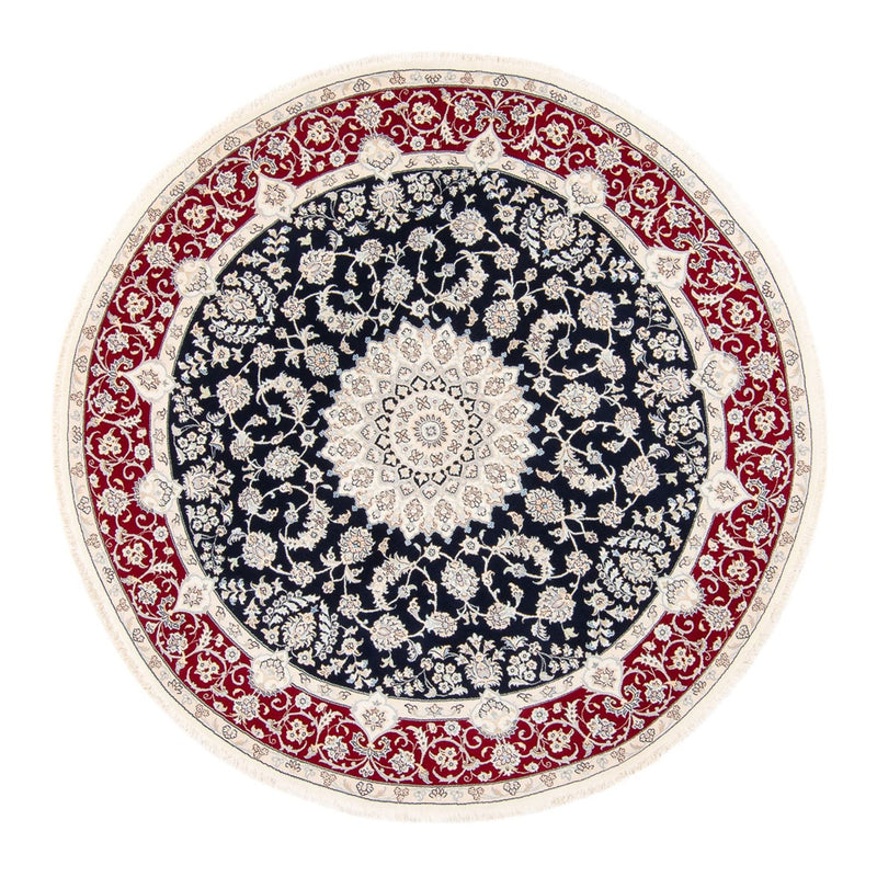 Alfombra persa - Nain redondo  - 200 x 200 cm - azul oscuro