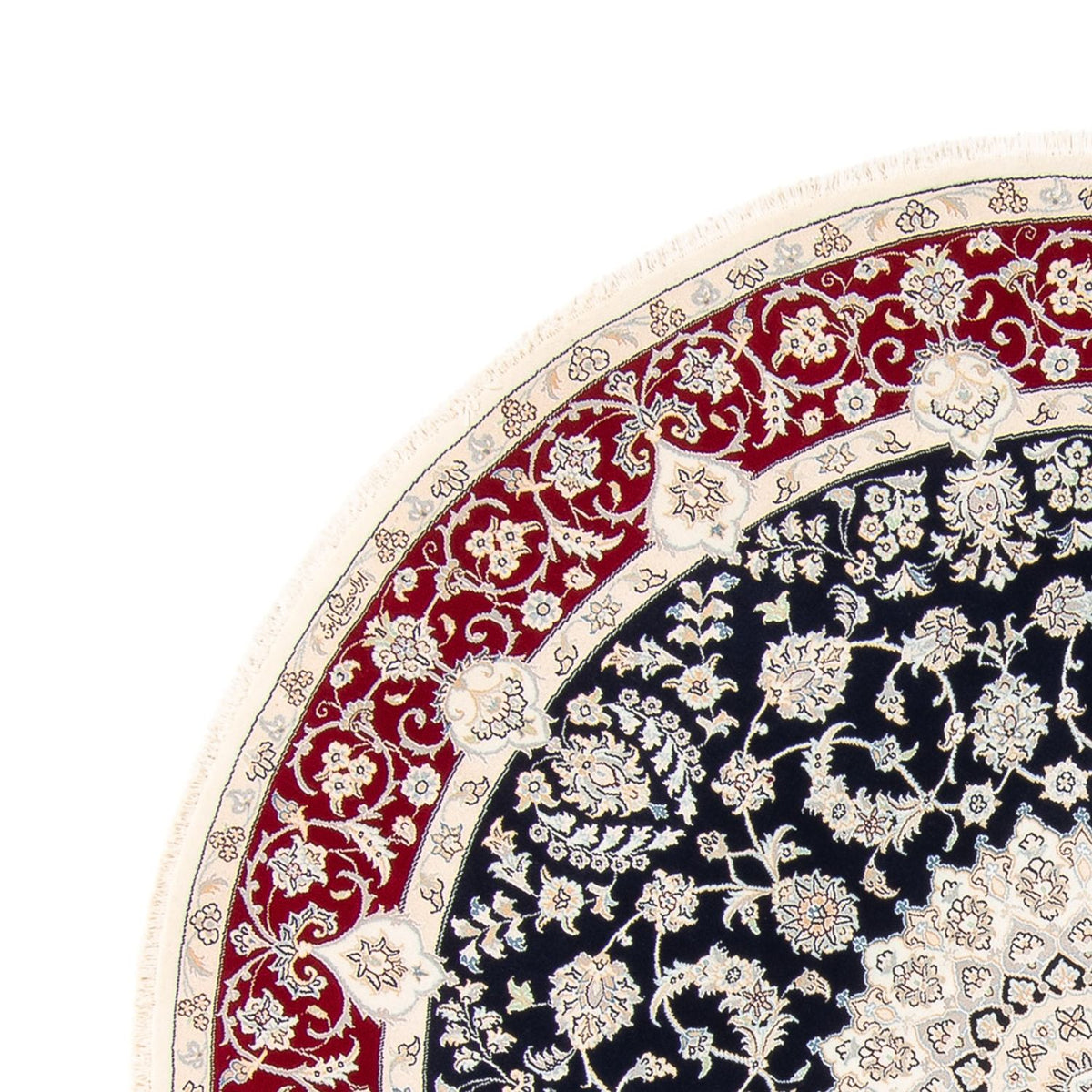 Alfombra persa - Nain redondo  - 200 x 200 cm - azul oscuro