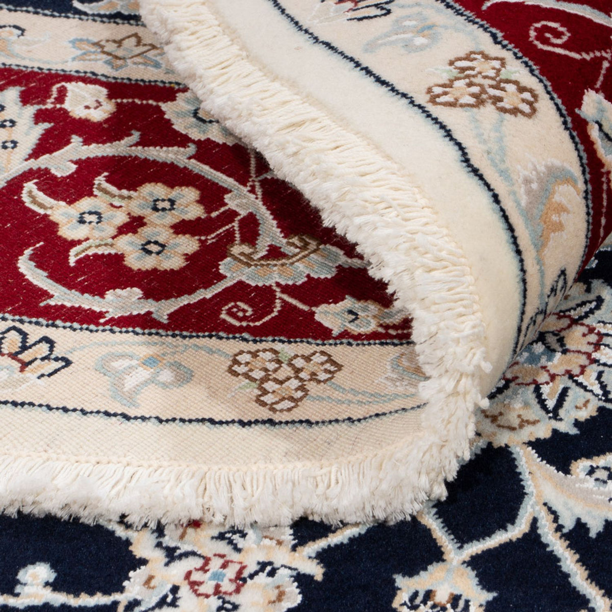 Alfombra persa - Nain redondo  - 200 x 200 cm - azul oscuro