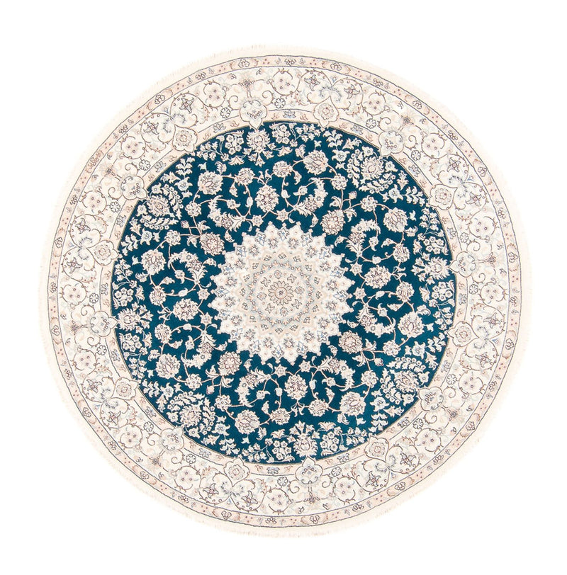 Alfombra persa - Nain redondo  - 200 x 200 cm - azul