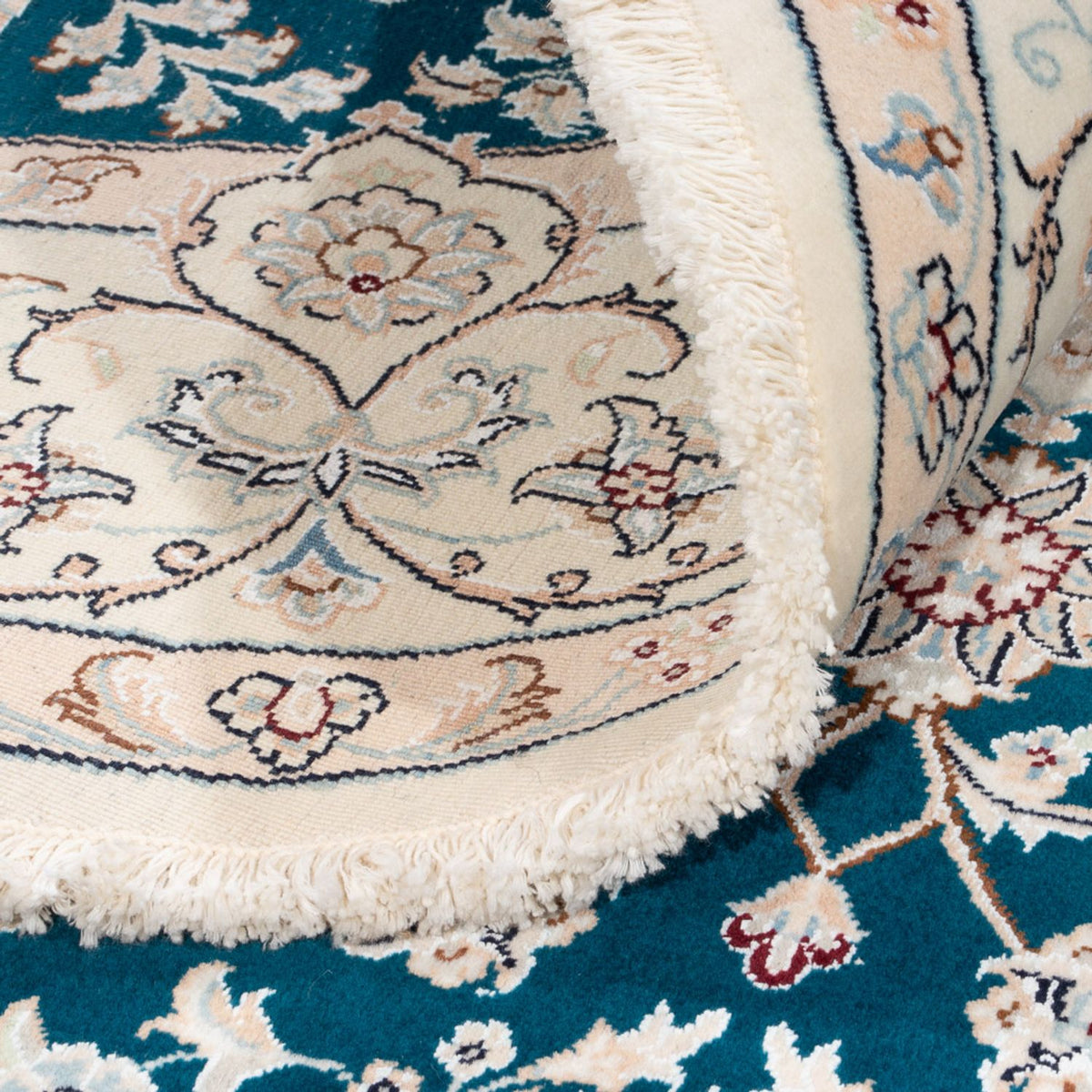 Alfombra persa - Nain redondo  - 200 x 200 cm - azul