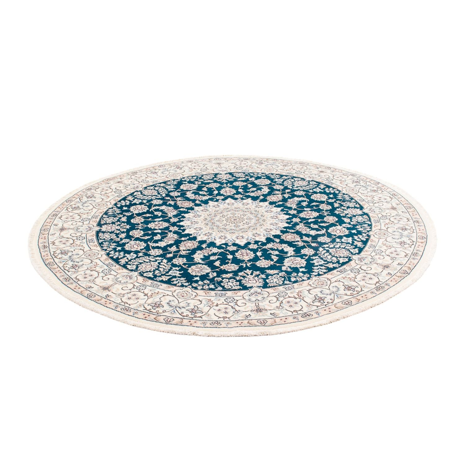 Alfombra persa - Nain redondo  - 200 x 200 cm - azul