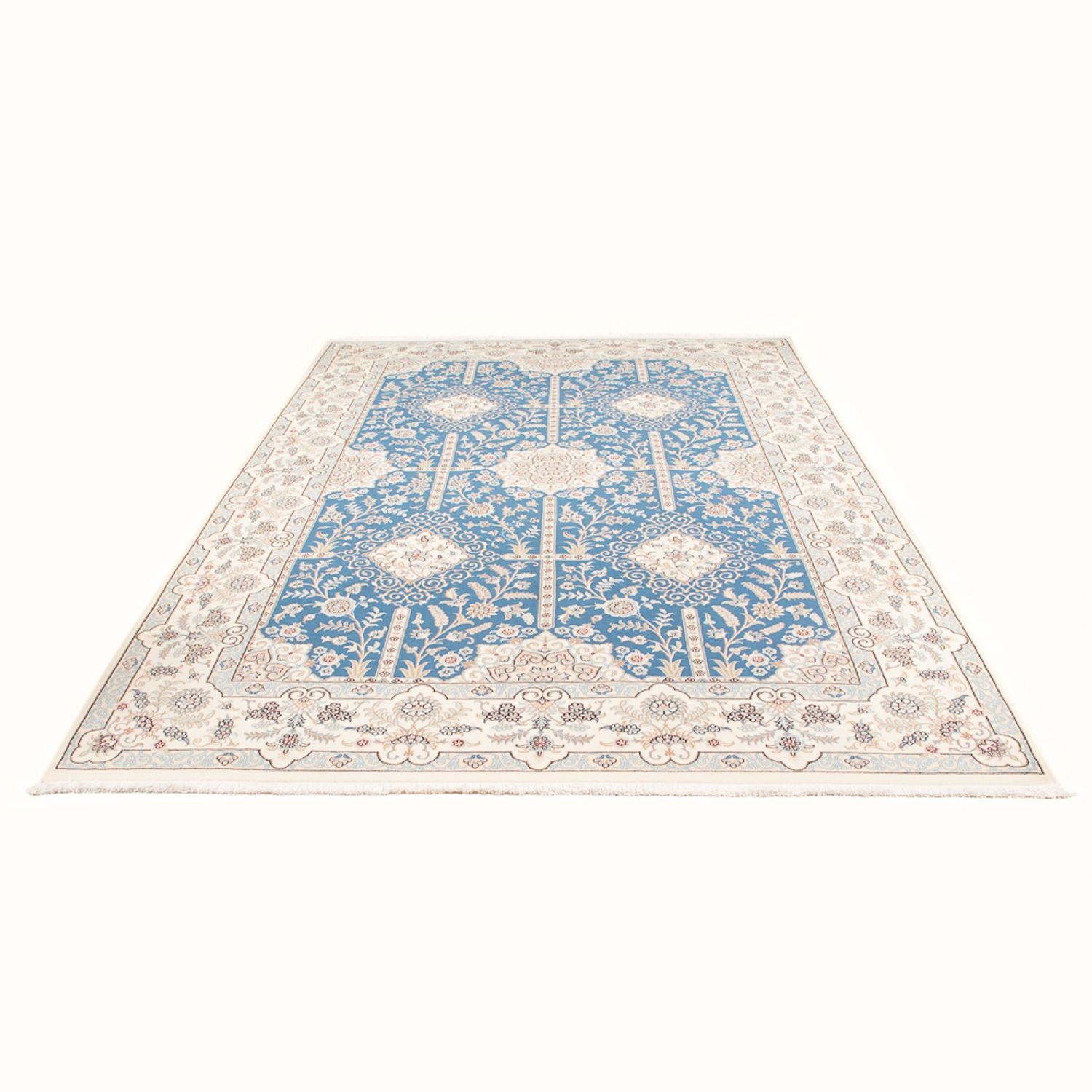 Alfombra Persa - Nain - Prima - 298 x 200 cm - azul claro