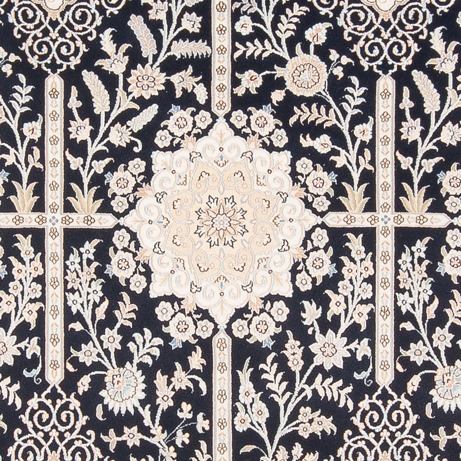 Alfombra Persa - Nain - Prima - 298 x 198 cm - azul oscuro