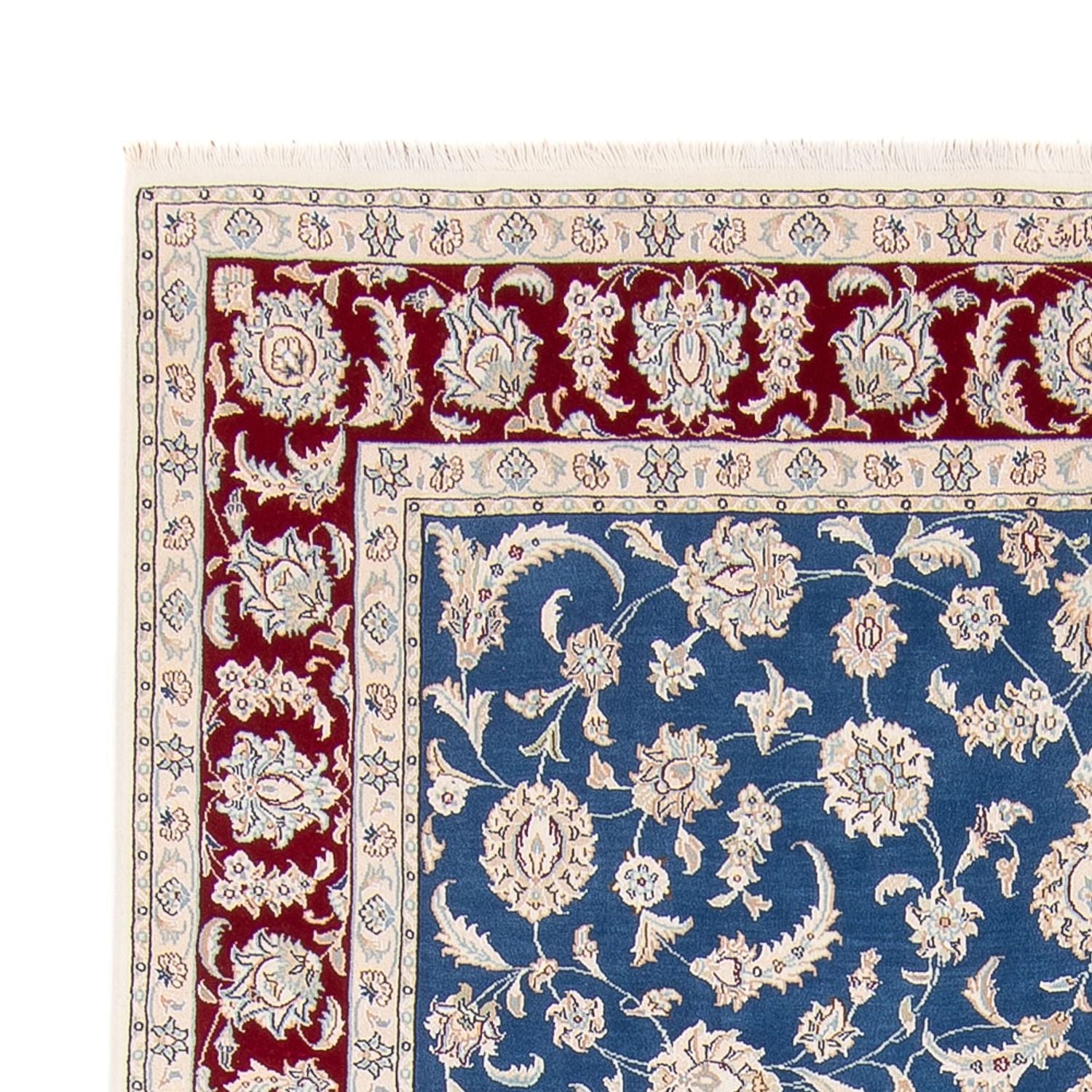 Alfombra persa - Nain - 244 x 171 cm - azul