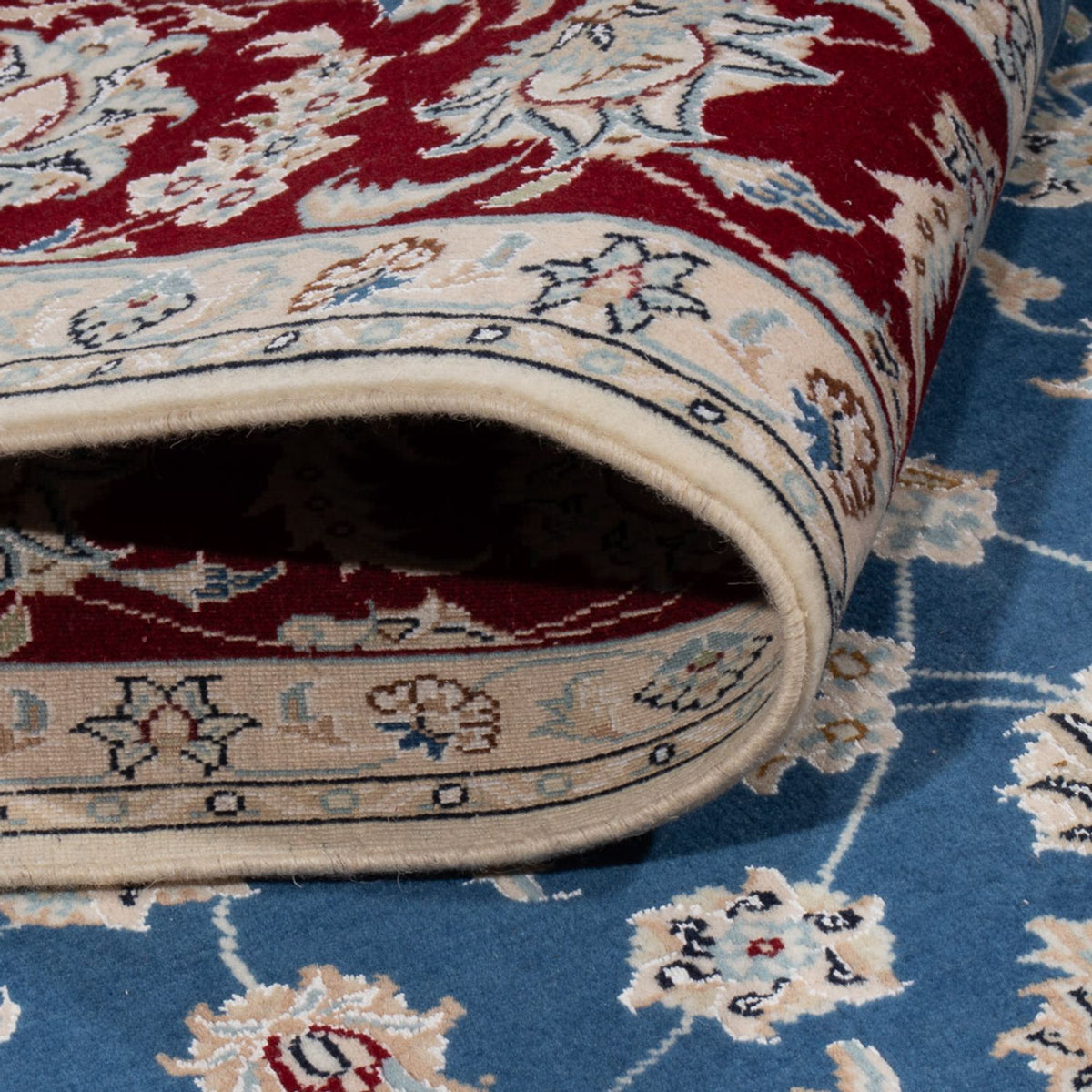 Alfombra persa - Nain - 244 x 171 cm - azul