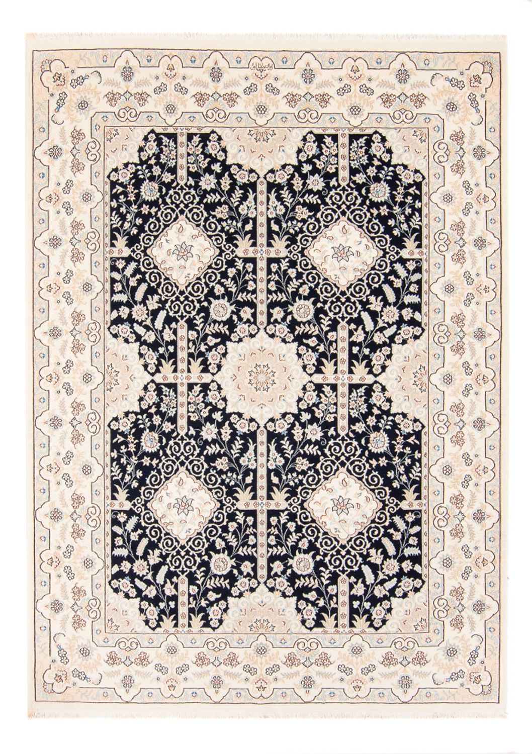 Alfombra persa - Nain - 233 x 170 cm - azul oscuro