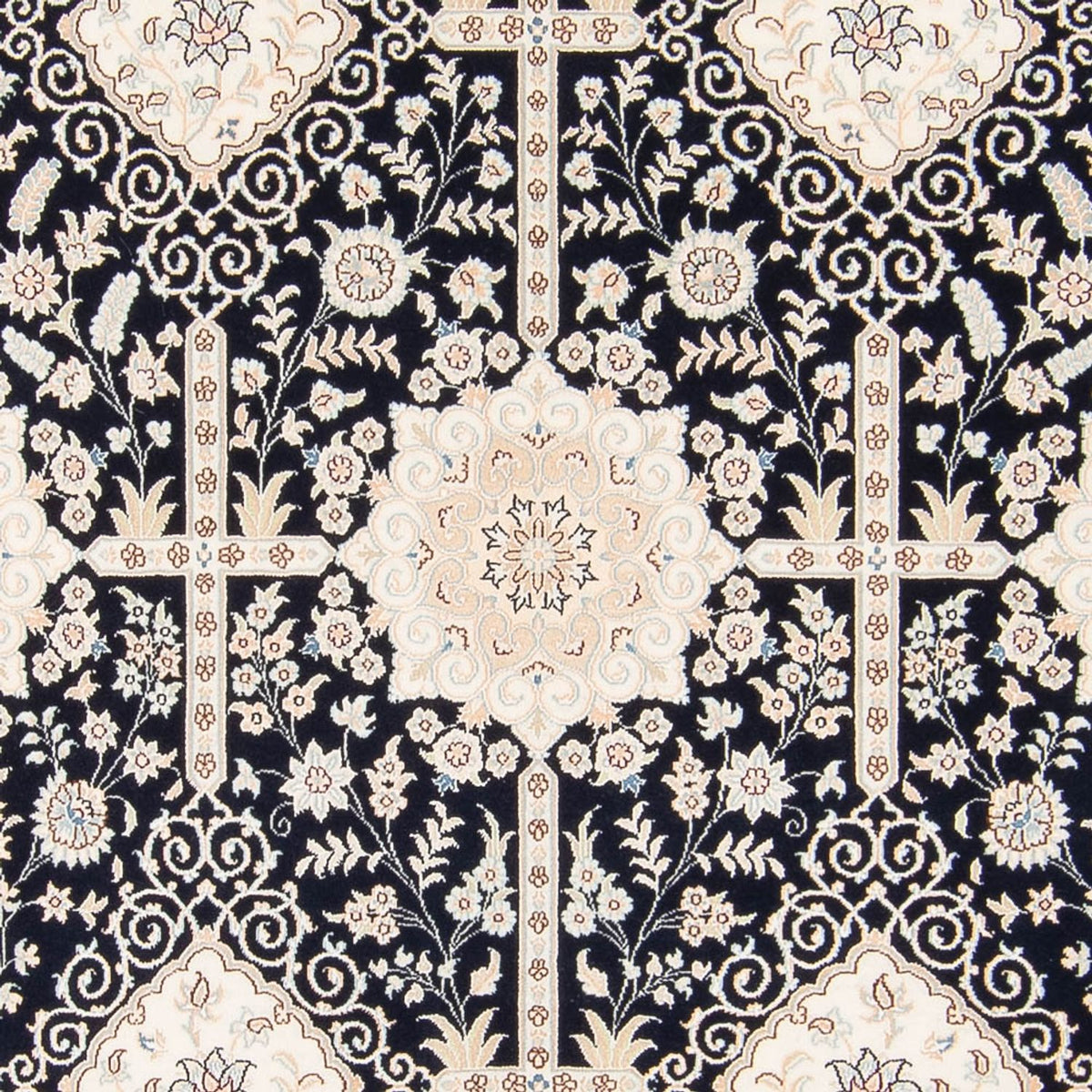 Alfombra persa - Nain - 233 x 170 cm - azul oscuro