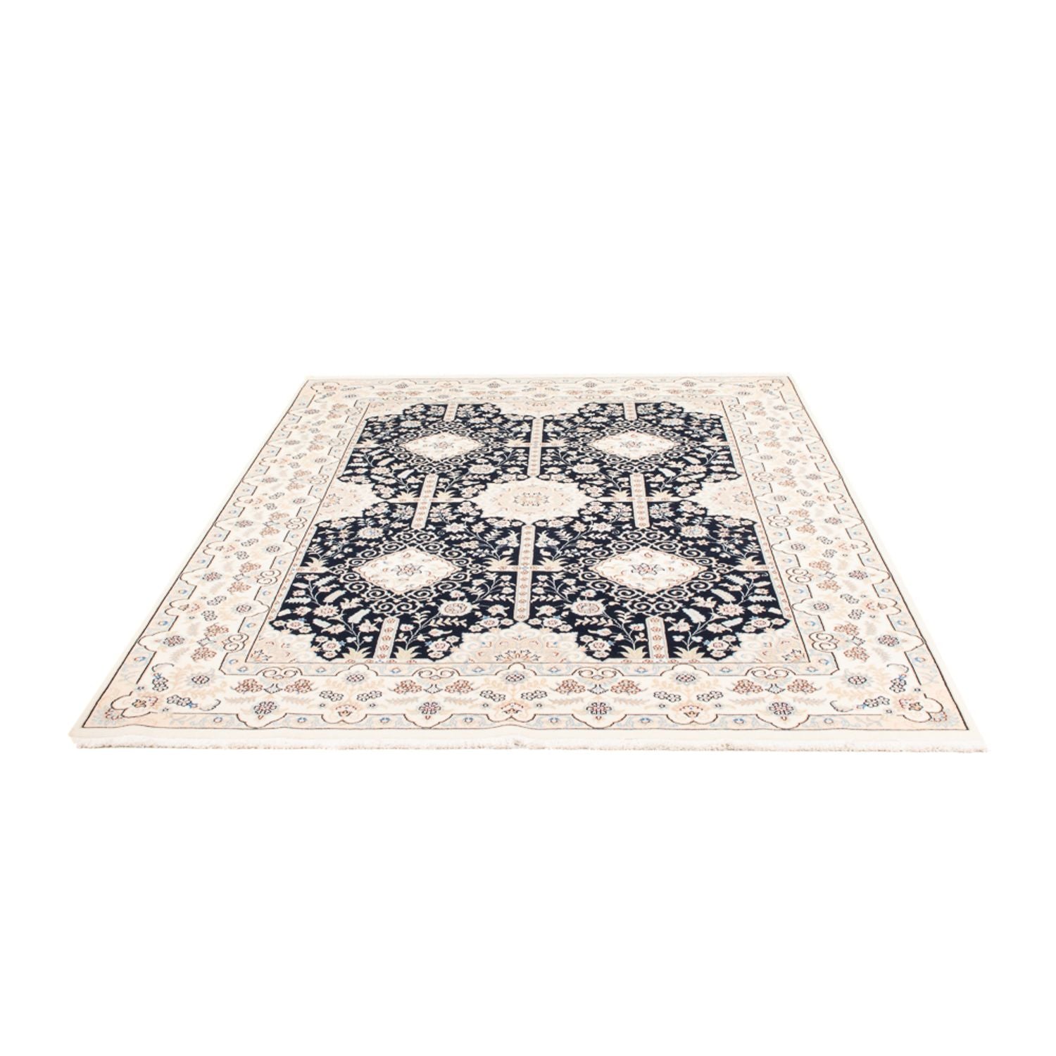 Alfombra persa - Nain - 233 x 170 cm - azul oscuro