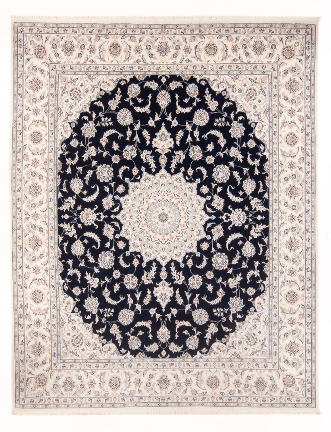 Alfombra Persa - Nain - Prima - 275 x 228 cm - azul oscuro