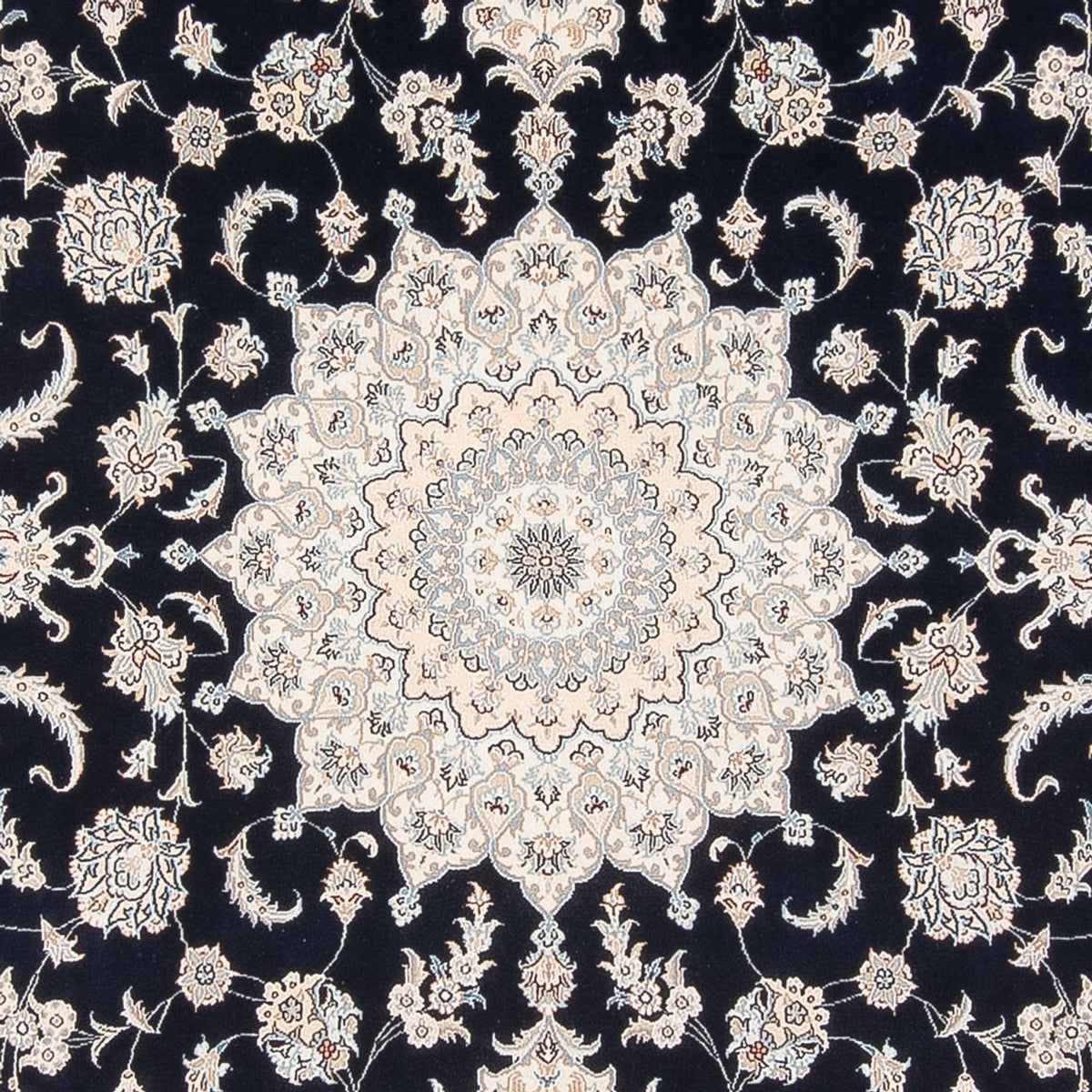 Alfombra Persa - Nain - Prima - 275 x 228 cm - azul oscuro