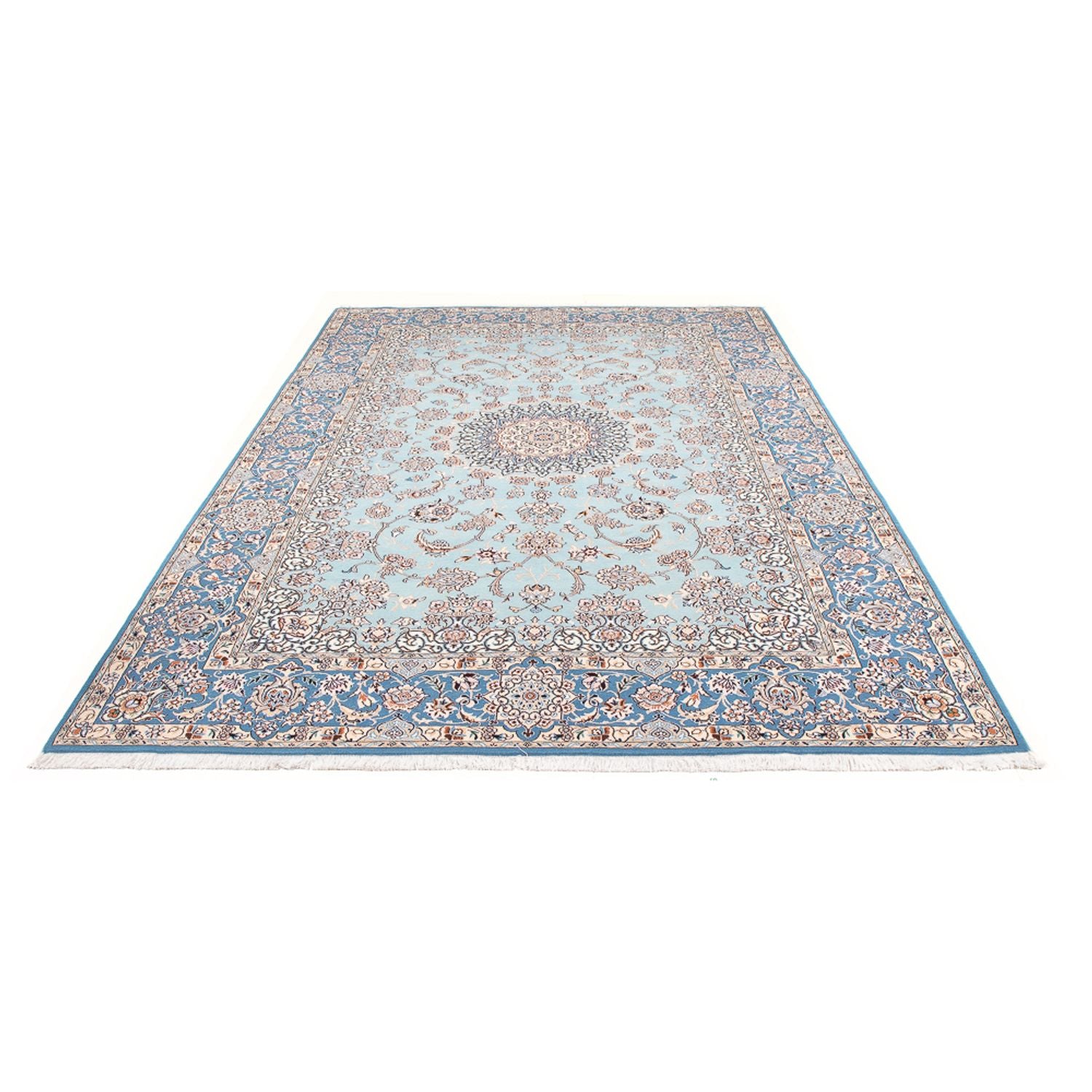 Alfombra Persa - Nain - Prima - 308 x 200 cm - azul claro
