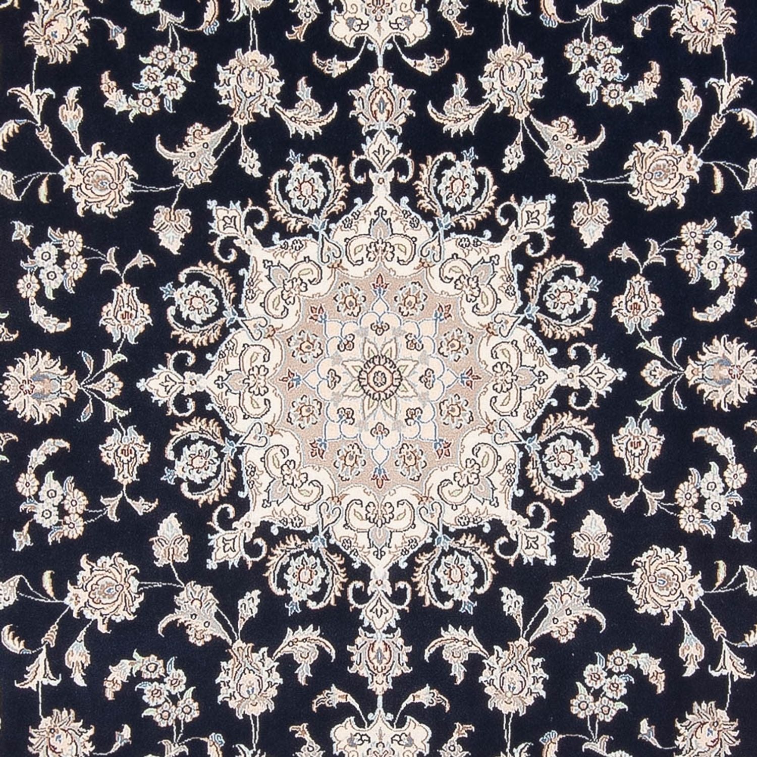 Alfombra Persa - Nain - Prima - 298 x 200 cm - azul oscuro