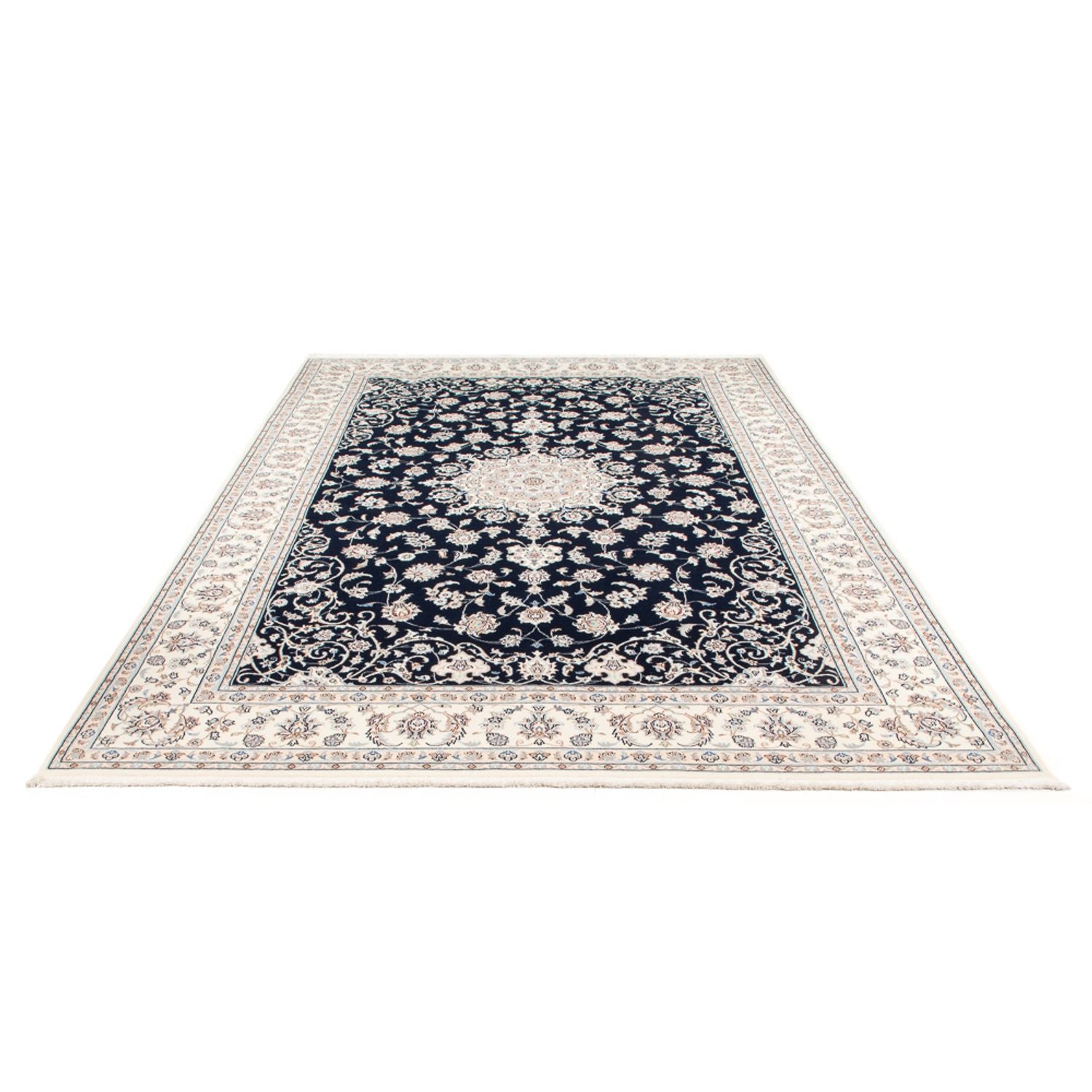 Alfombra Persa - Nain - Prima - 298 x 200 cm - azul oscuro