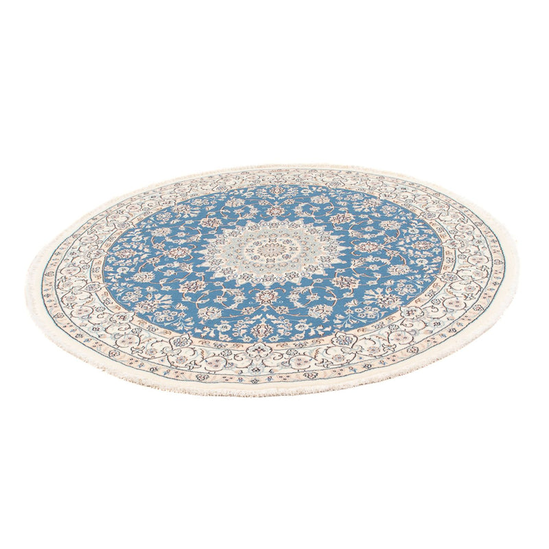 Alfombra Persa - Nain - Prima redondo  - 157 x 150 cm - azul