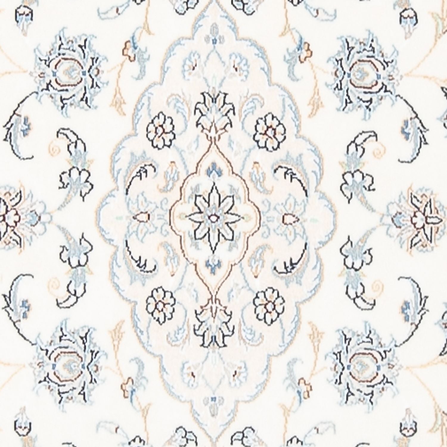 Alfombra de pasillo Alfombra Persa - Nain - Prima - 350 x 87 cm - crema