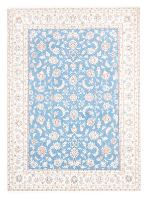 Alfombra Persa - Nain - Real - 210 x 149 cm - azul claro