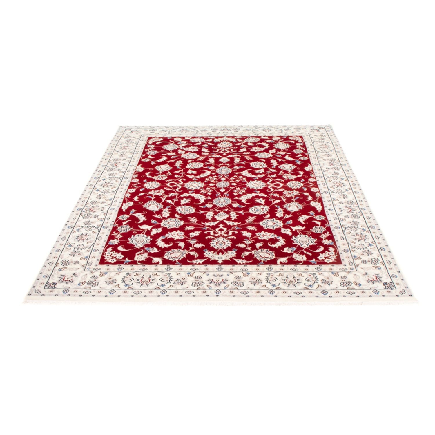 Alfombra Persa - Nain - Real - 200 x 150 cm - rojo