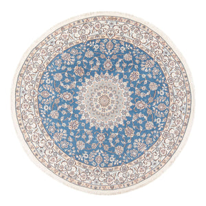 Alfombra Persa - Nain - Prima redondo  - 154 x 151 cm - azul