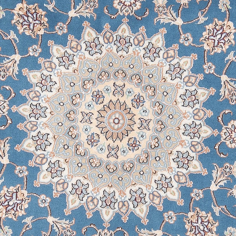 Alfombra Persa - Nain - Prima redondo  - 154 x 151 cm - azul