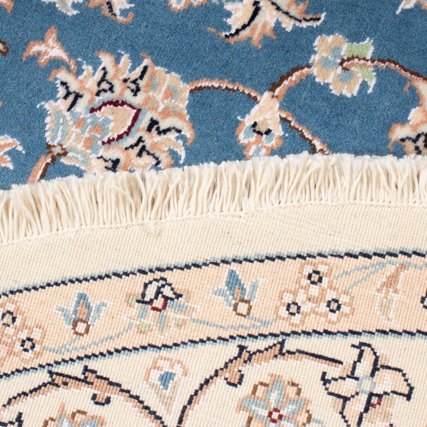 Alfombra Persa - Nain - Prima redondo  - 154 x 151 cm - azul