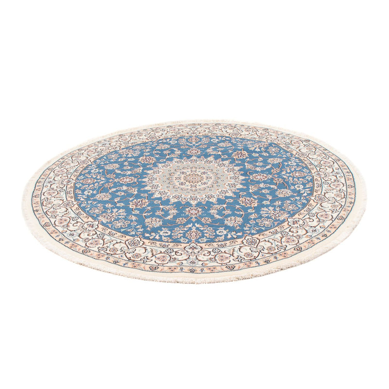 Alfombra Persa - Nain - Prima redondo  - 154 x 151 cm - azul