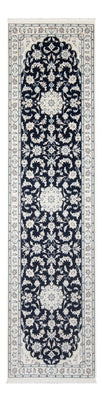 Alfombra de pasillo Alfombra Persa - Nain - Prima - 296 x 80 cm - azul oscuro