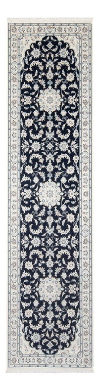 Alfombra de pasillo Alfombra Persa - Nain - Prima - 296 x 80 cm - azul oscuro