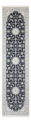 Alfombra de pasillo Alfombra Persa - Nain - Prima - 296 x 80 cm - azul oscuro