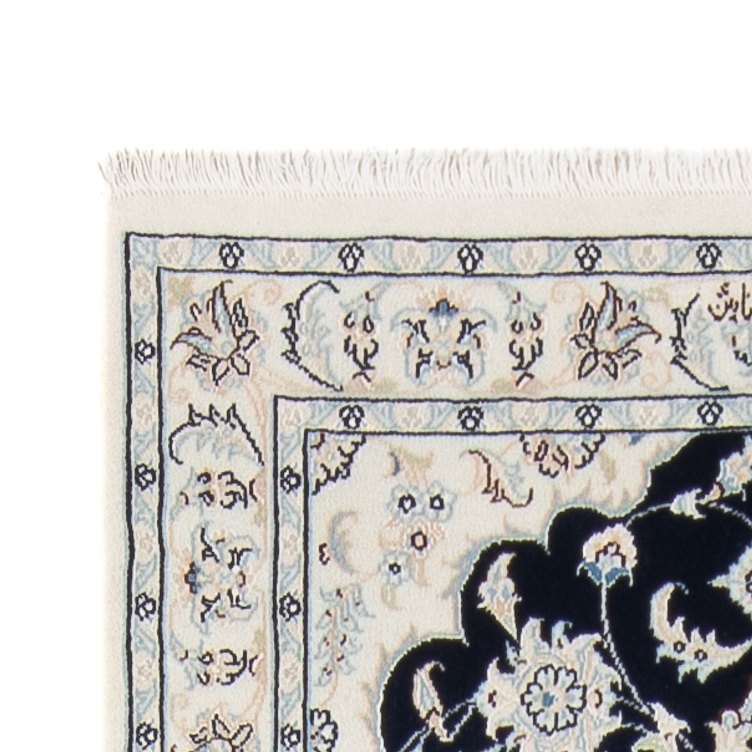 Alfombra de pasillo Alfombra Persa - Nain - Prima - 296 x 80 cm - azul oscuro
