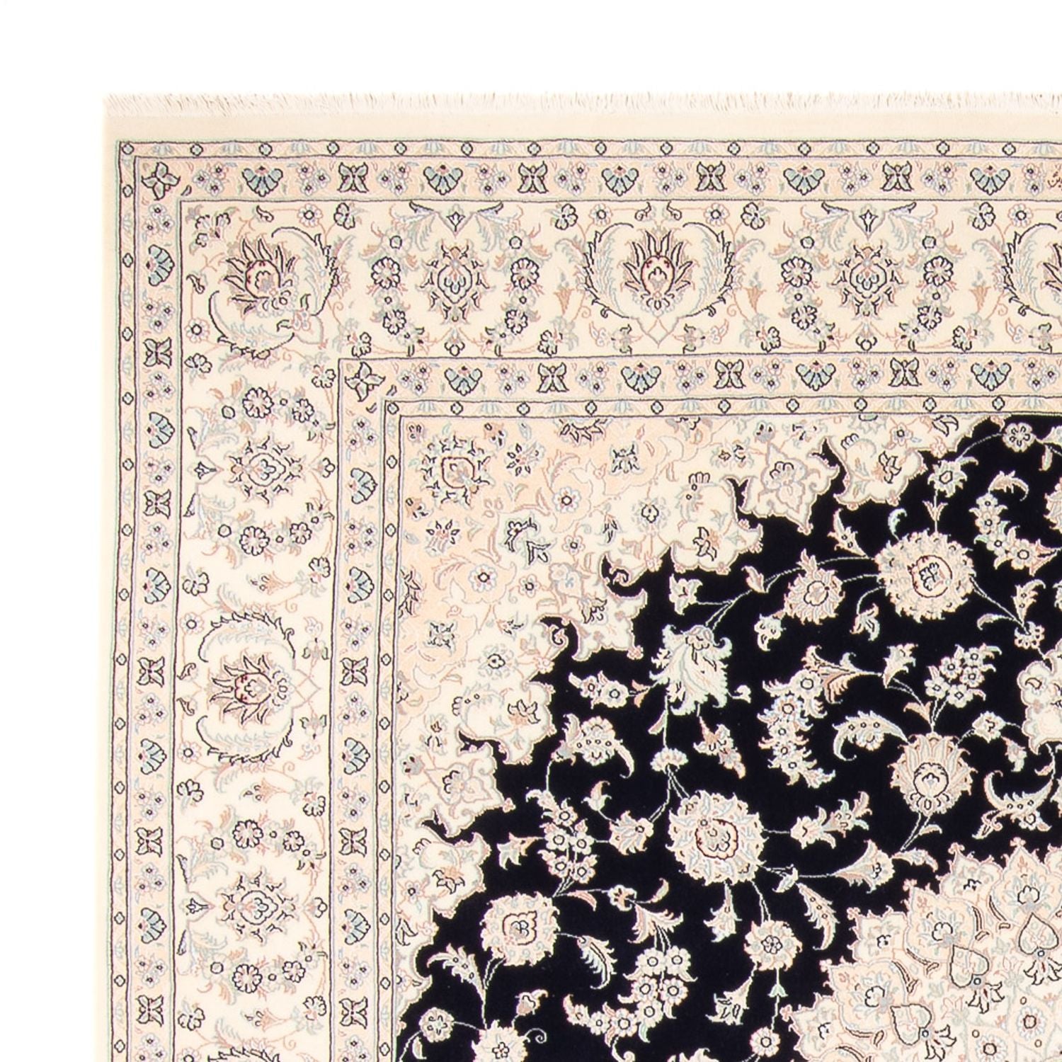 Alfombra persa - Nain cuadrado  - 258 x 246 cm - azul oscuro