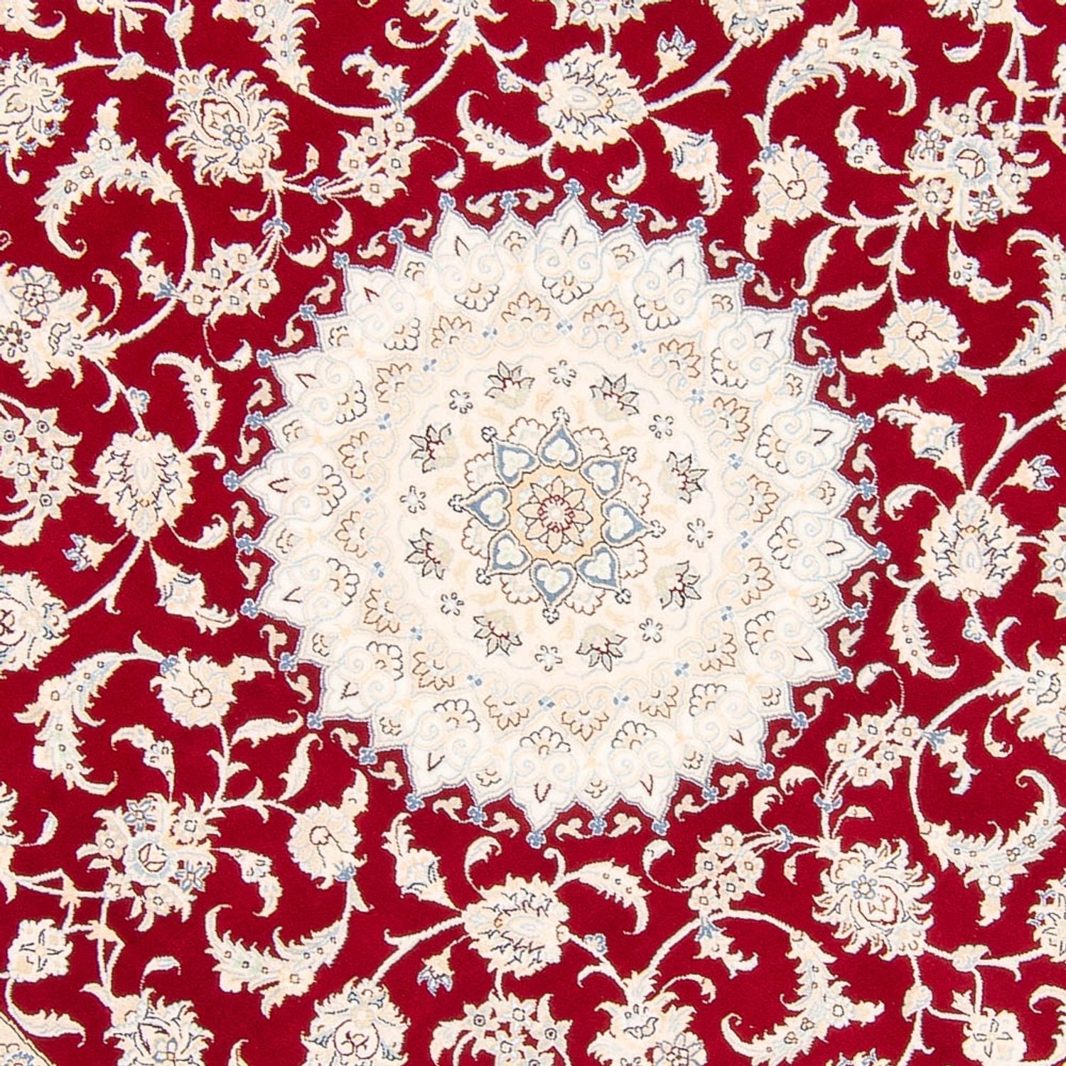 Alfombra persa - Nain redondo  - 200 x 200 cm - rojo