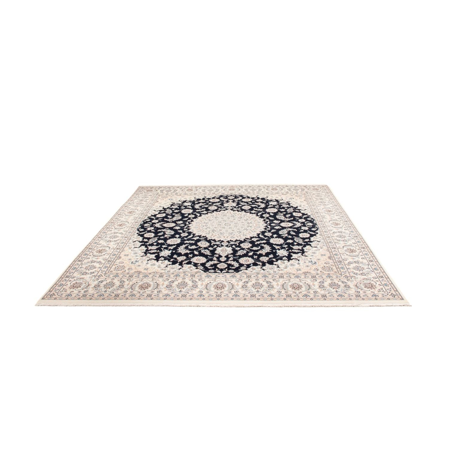 Alfombra persa - Nain - 267 x 247 cm - azul oscuro
