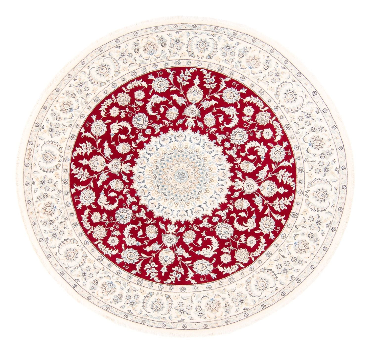 Alfombra persa - Nain redondo  - 200 x 200 cm - rojo