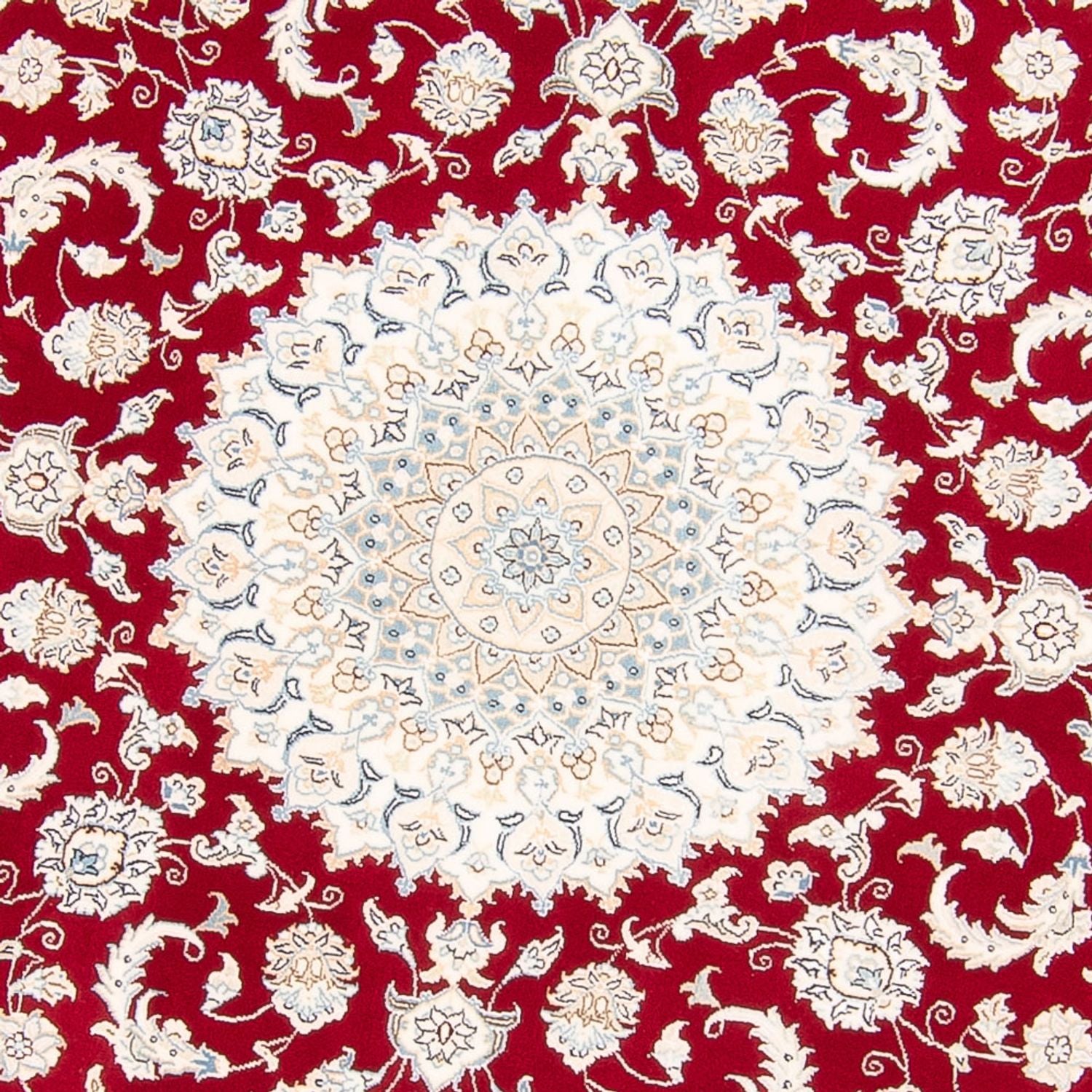 Alfombra persa - Nain redondo  - 200 x 200 cm - rojo