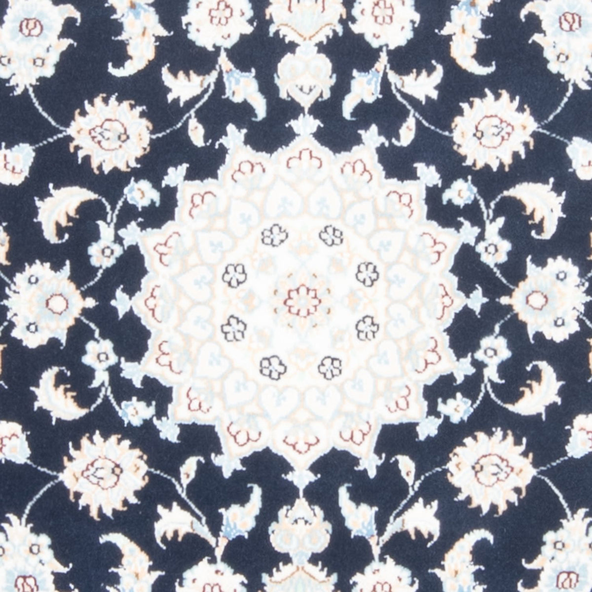 Alfombra de pasillo Alfombra Persa - Nain - Real - 197 x 80 cm - azul oscuro