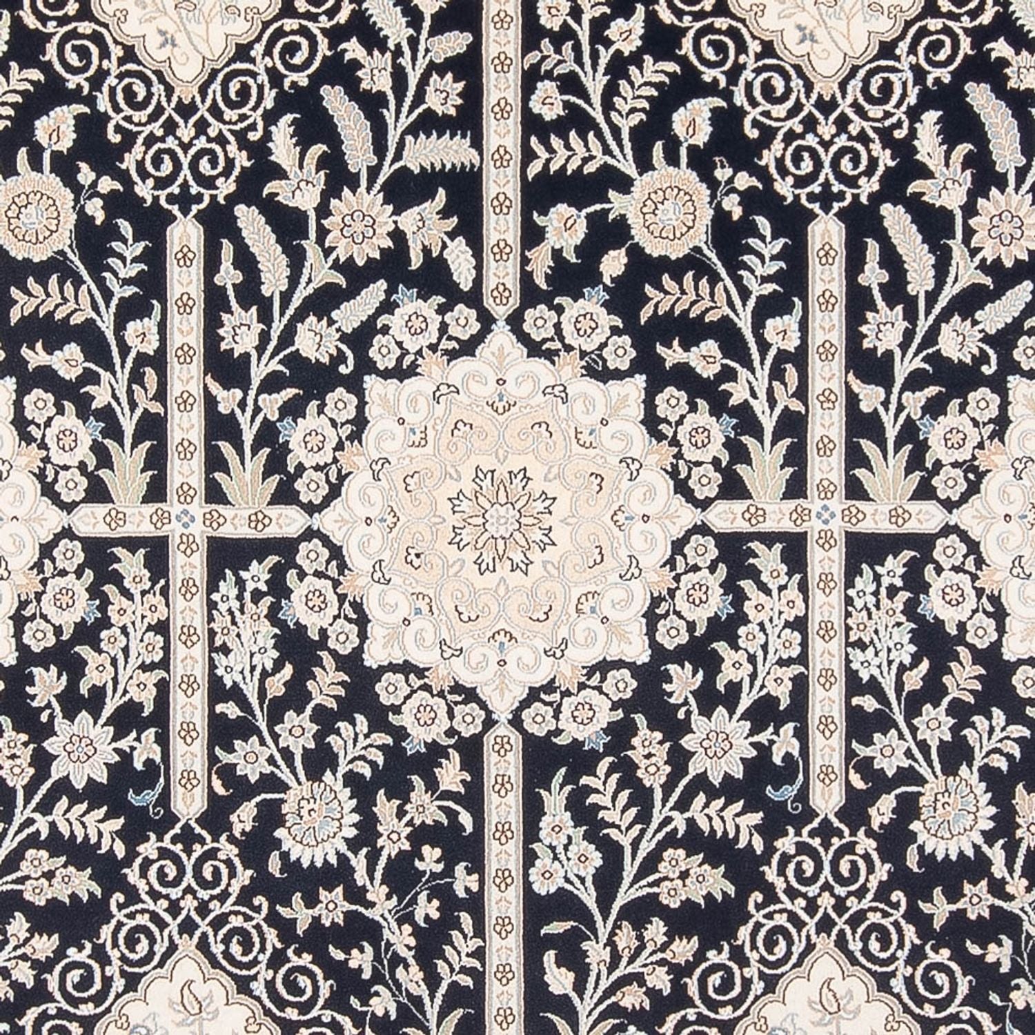 Alfombra Persa - Nain - Prima - 295 x 200 cm - azul oscuro