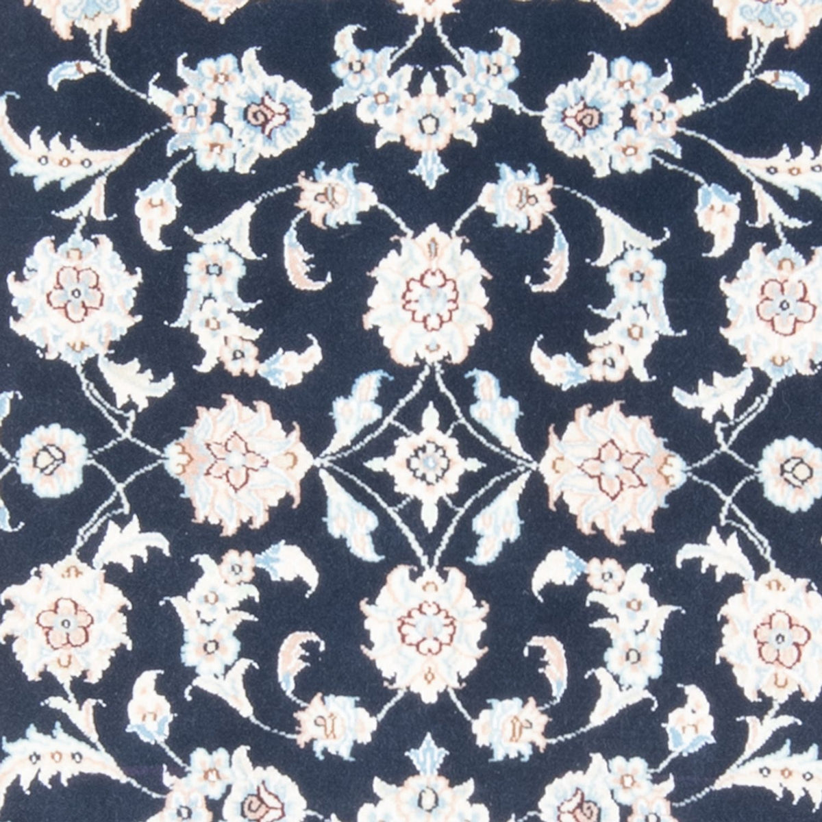 Alfombra de pasillo Alfombra Persa - Nain - Real - 198 x 81 cm - azul oscuro