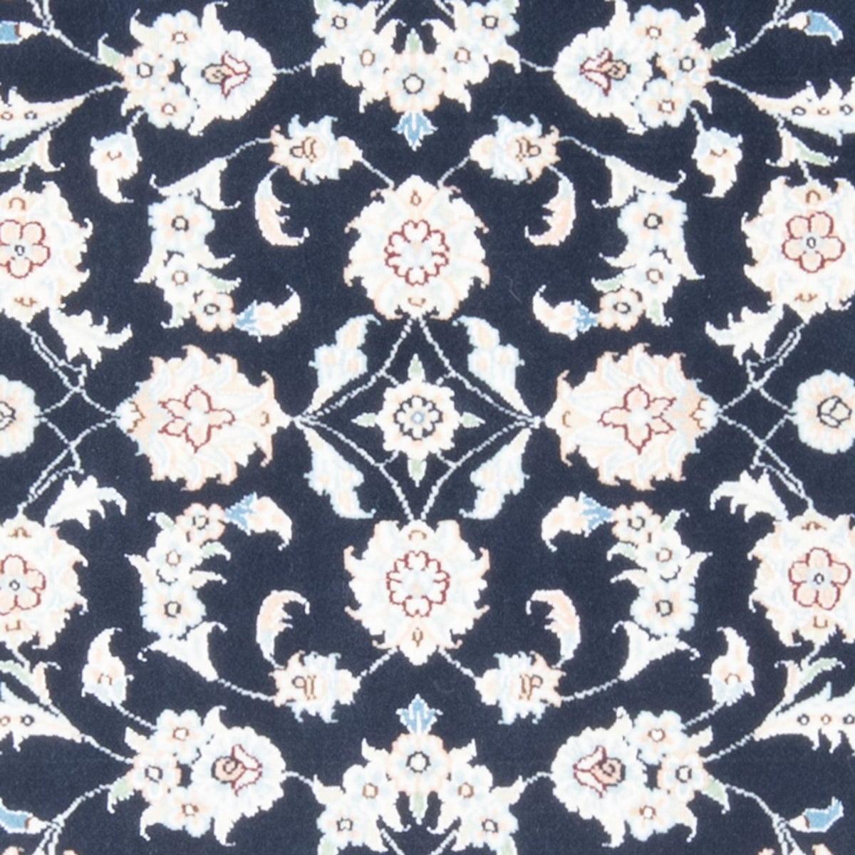 Alfombra de pasillo Alfombra Persa - Nain - Real - 197 x 80 cm - azul oscuro