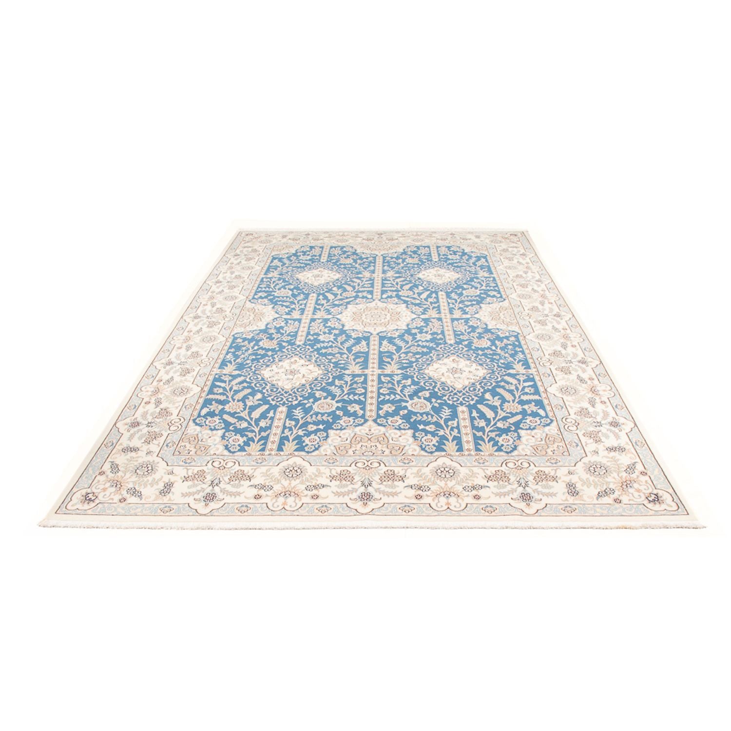 Alfombra Persa - Nain - Prima - 300 x 198 cm - azul claro